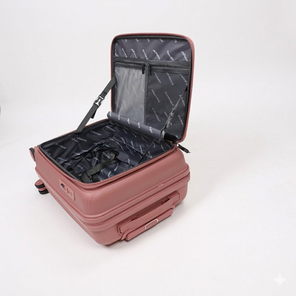 Eurostyle Trunk - MG7012 - Rose Gold - 20 inch Trolly Bag