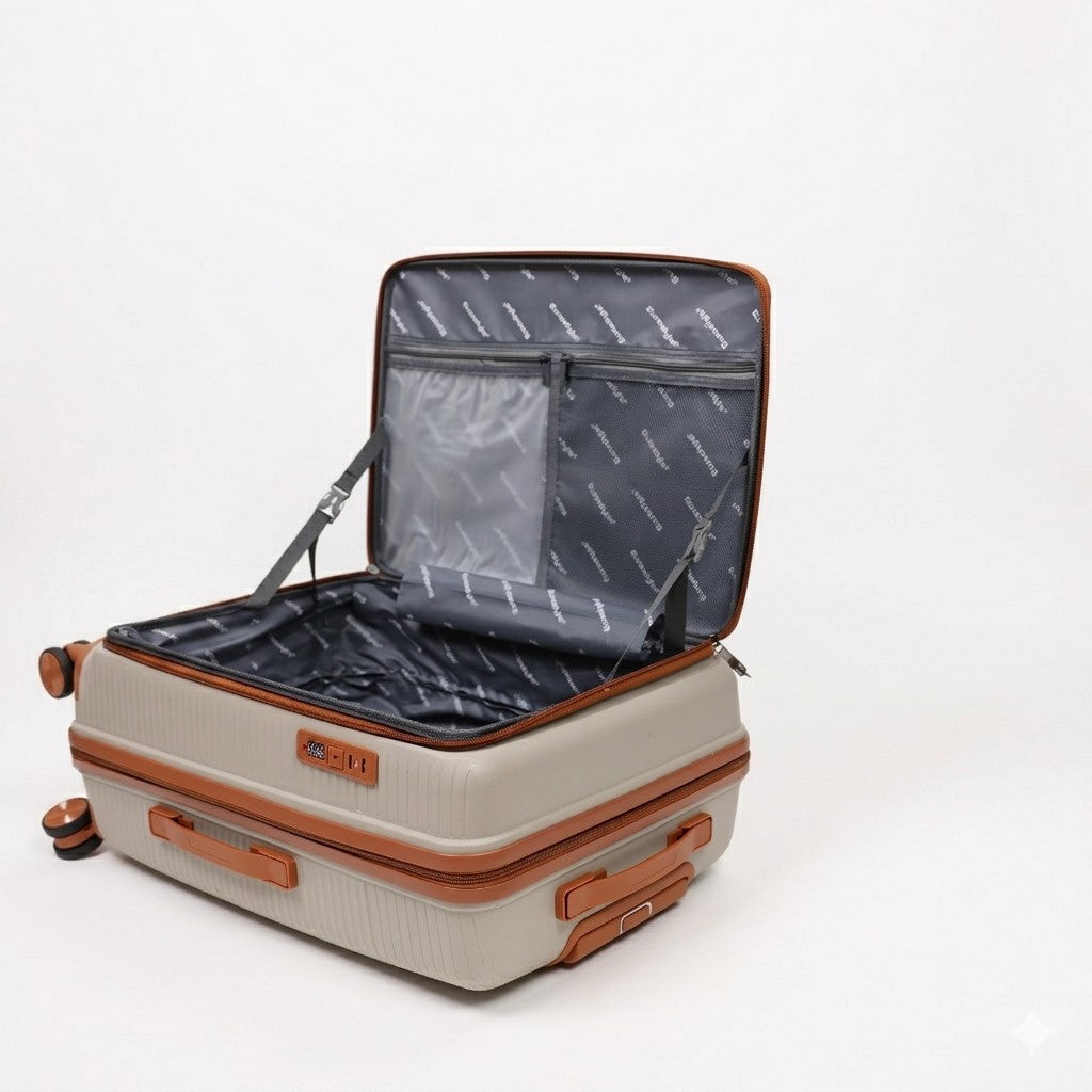 Eurostyle Trunk - MG7012 - Beige - 24 inch Trolley Bag