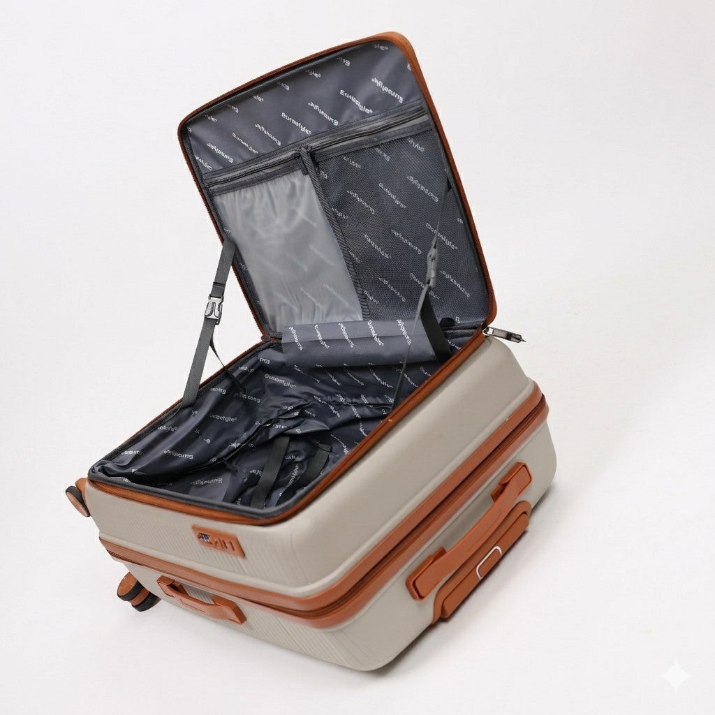 Eurostyle Trunk - MG7012 - Beige - 20 inch Trolly Bag